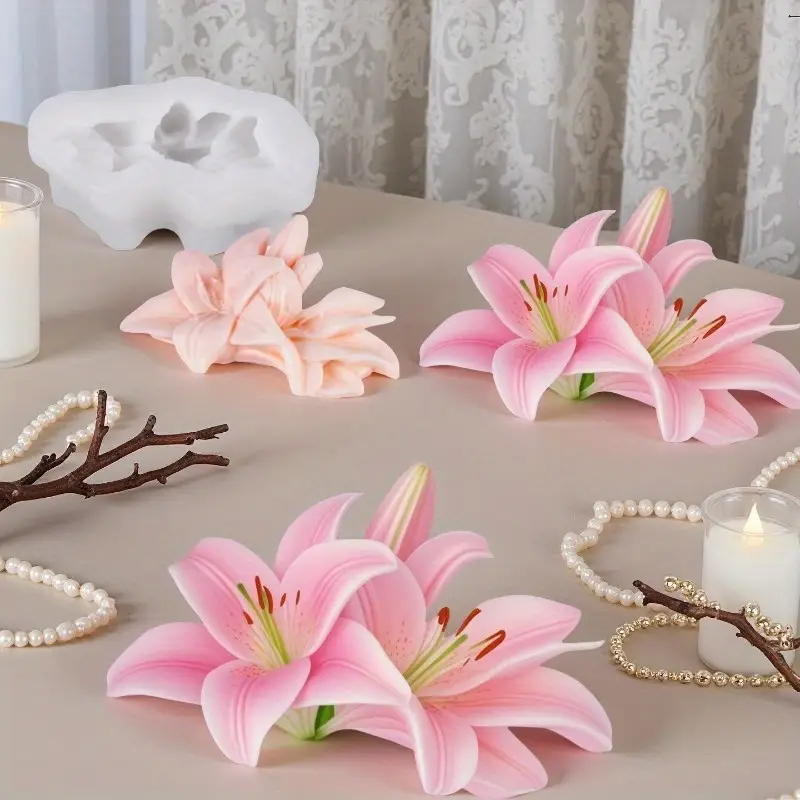 Candle Making Kit For Adults - Rose Silicone Molds For DIY Flowers