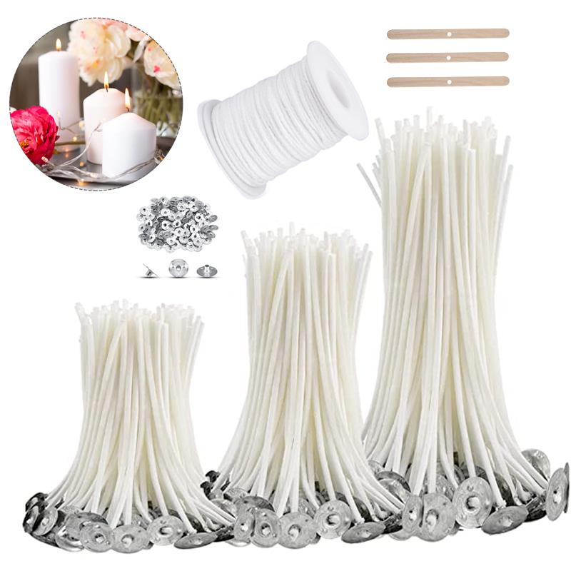 100/50pcs Smokeless Candle Wic - Cotton Wick Pre Tabbed ulasan dan harga