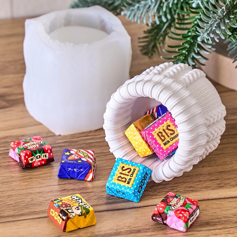 Knitted Yarn Candle Jar Silico - Candle Making Yarn ulasan dan harga
