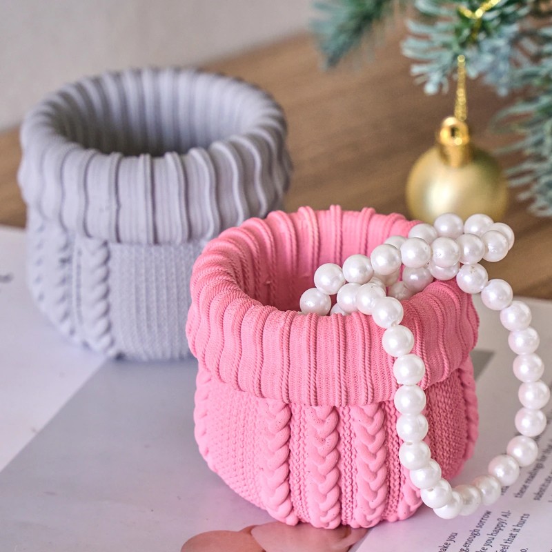 Knitted Yarn Candle Jar Silico - Candle Making Yarn ulasan dan harga