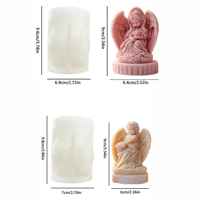 3D cute couple angel candle mo - Candle Making Thermometer ulasan dan harga