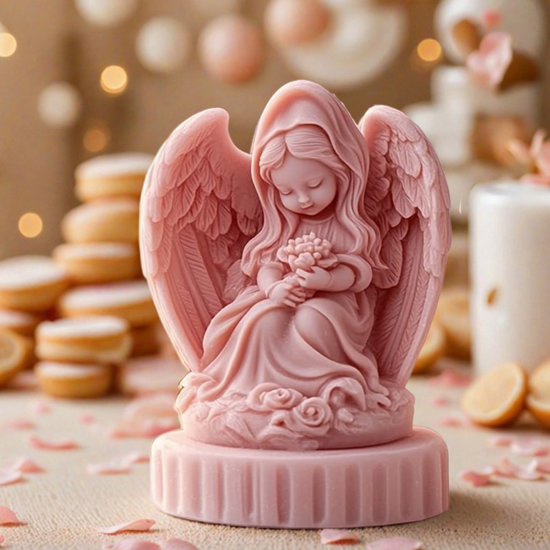 3D cute couple angel candle mo - Candle Making Thermometer ulasan dan harga