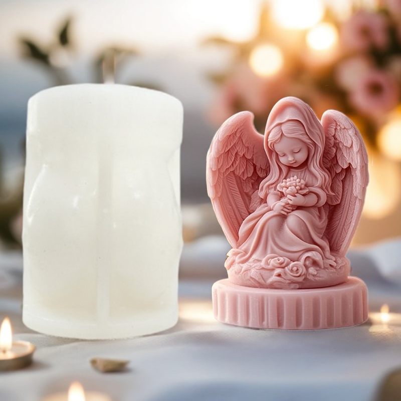 3D cute couple angel candle mo - Candle Making Thermometer ulasan dan harga