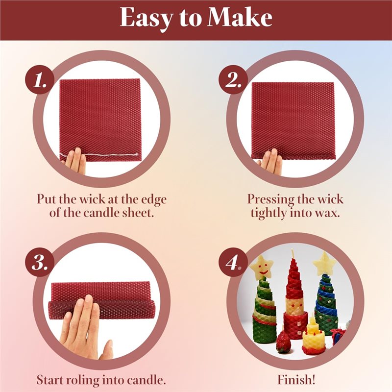 AT21-Bee Swax Sheets(24Pcs), 8 - Candle Making Kit For Adults ulasan dan harga