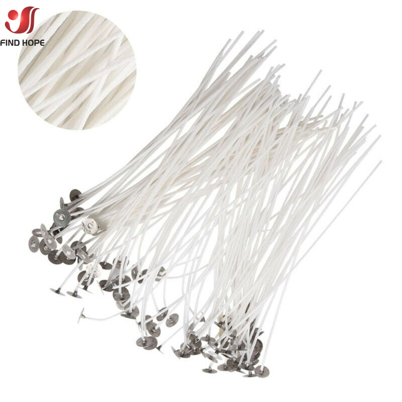 100PCS/bag Smokeless Candle Wi - Cotton Wick Pre Tabbed ulasan dan harga