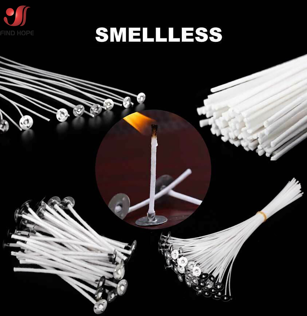 100pcs Smokeless Candle Wicks  - Cotton Wick Pre Tabbed ulasan dan harga