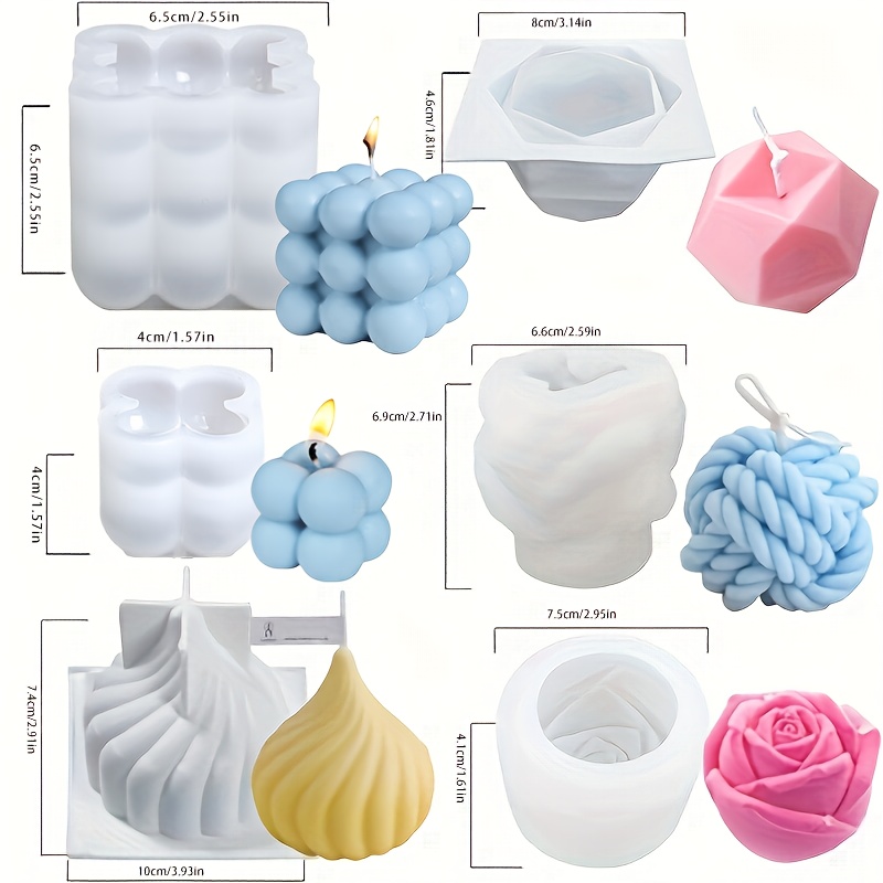 6pcs silicone candle mold set  - Candle Making Yarn ulasan dan harga
