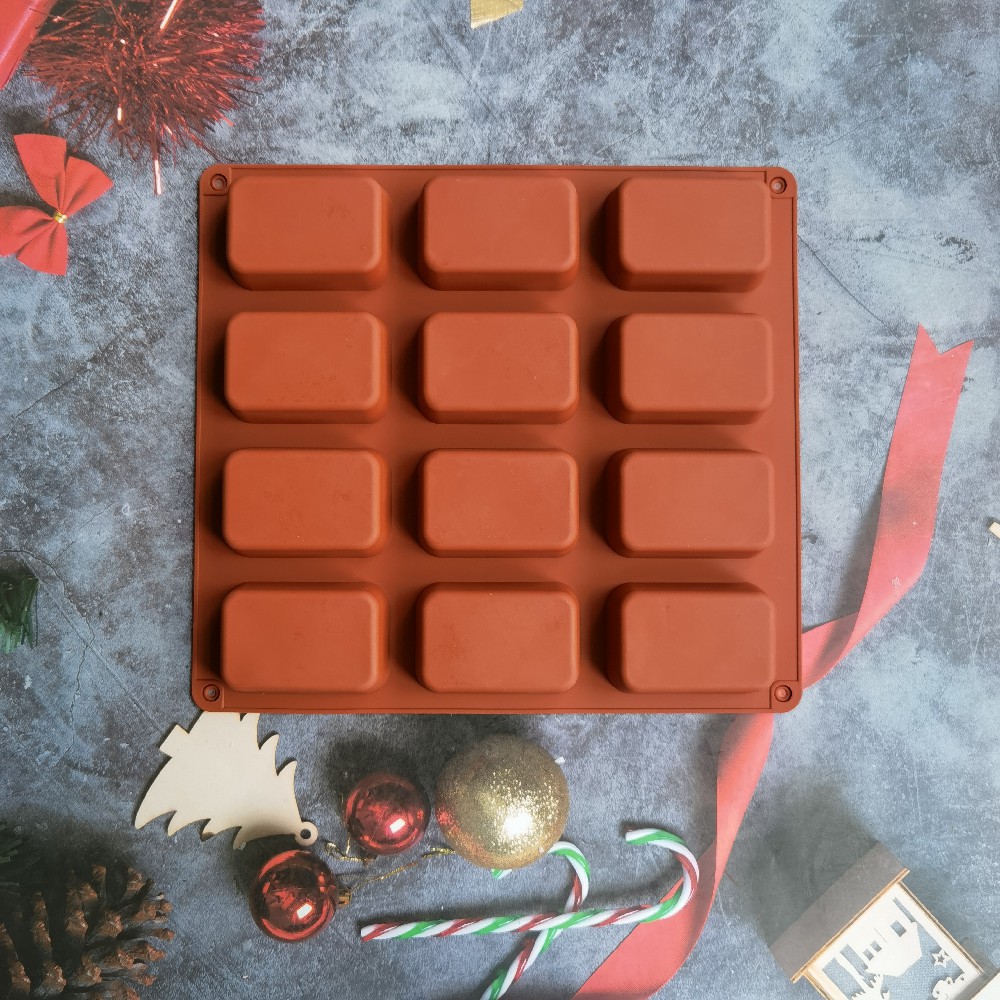 12 Cavity Square Silicone Soap - Candle Making With Beeswax ulasan dan harga
