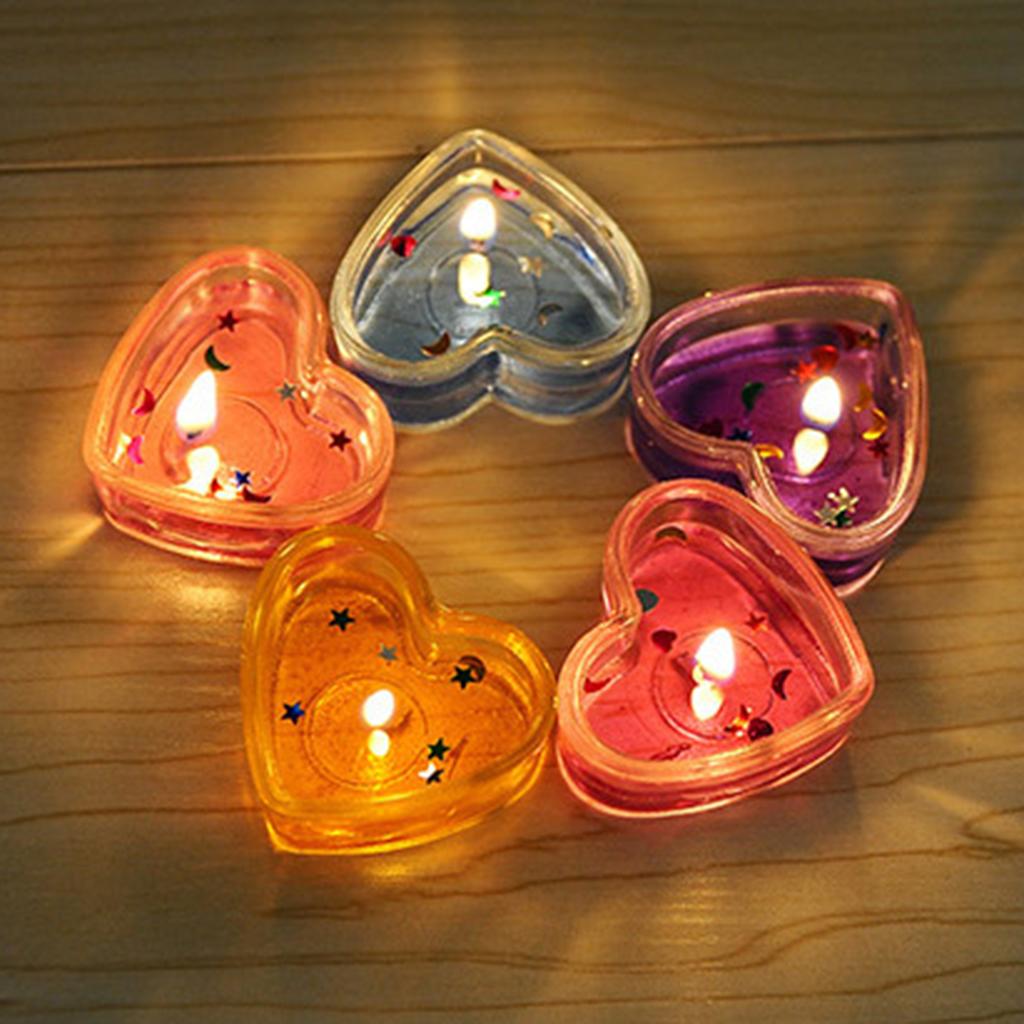 Transparent Heart Tealight Cup - Candle Making Event ulasan dan harga
