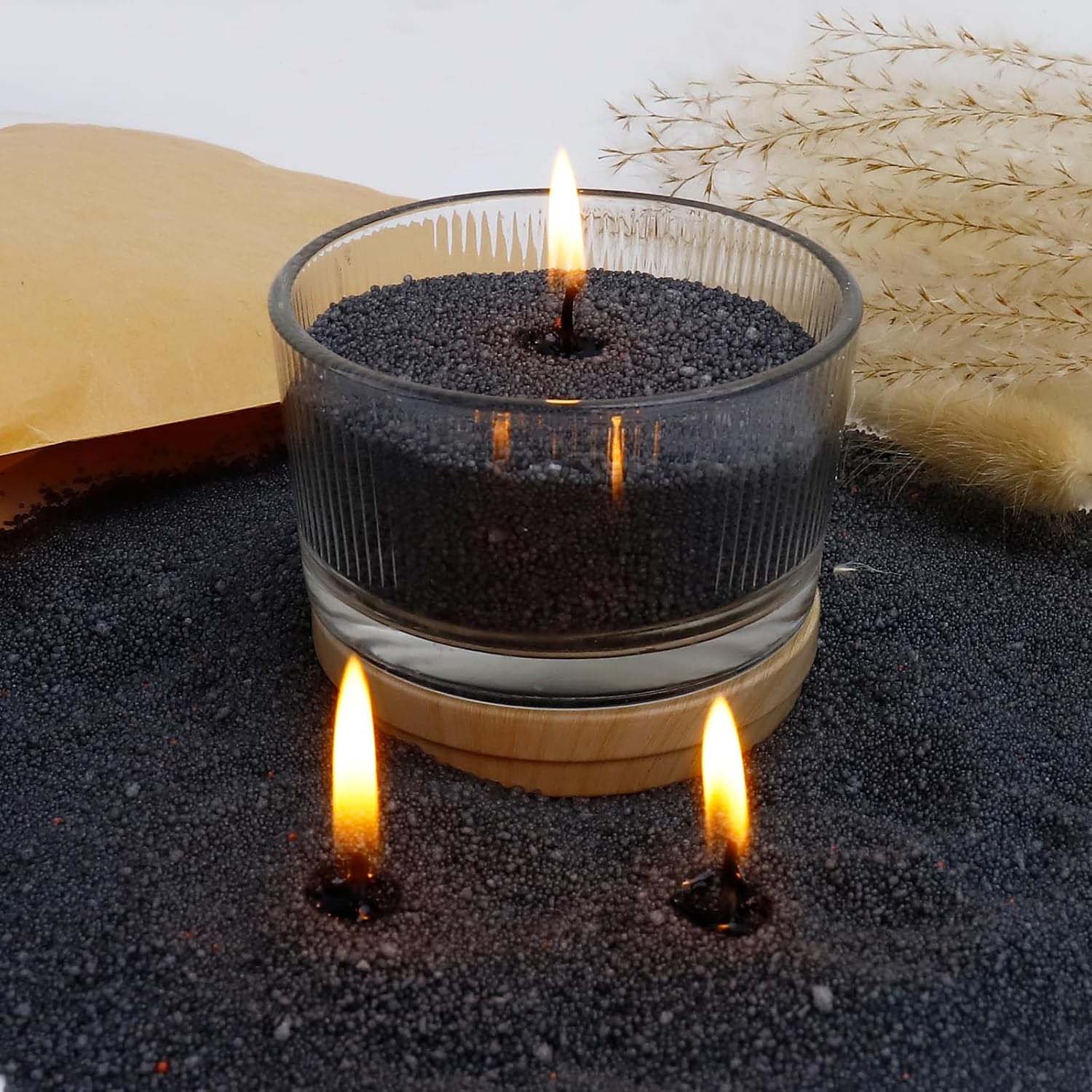 Black Candle Sand with Wick, 2 - Candle Making With Beeswax ulasan dan harga