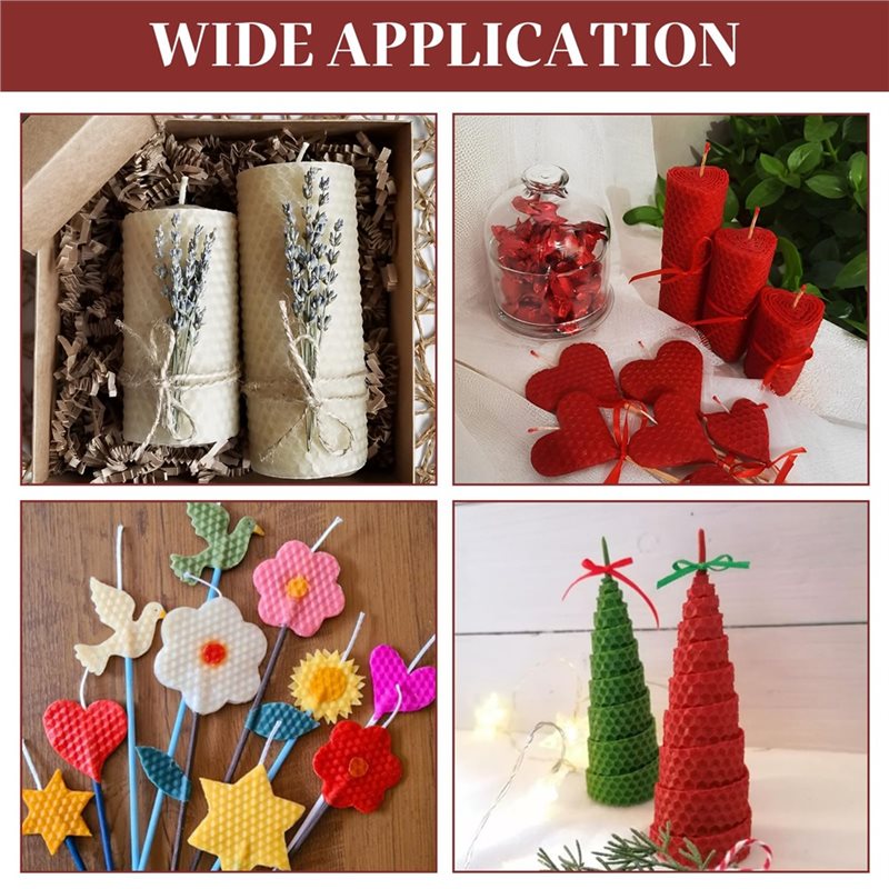24Pcs 8x8 Inch Beeswax Sheets  - Candle Making Kit For Adults ulasan dan harga